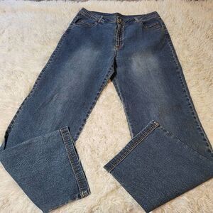 Men's denim straight jeans blue casual pants 36x34
